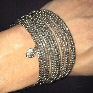 Silver Stella & Dot wrap bracelet